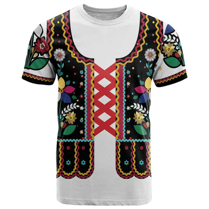 Vintage Polish Gorsecik T-Shirt Slavic Floral Folk Art Graphic Tee