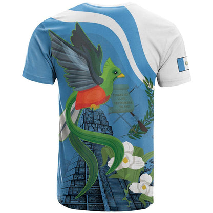 Guatemala Independence Day T-Shirt Guatemalan Quetzal Libre Crezca Fecundo Graphic Tee