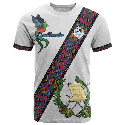 Custom Guatemala Football T-Shirt Los Chapines White Version Graphic Tee
