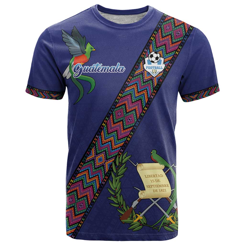Custom Guatemala Football T-Shirt Los Chapines Blue Version Graphic Tee