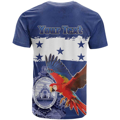 Honduras Independence Day T-Shirt Scarlet Macaw Flag Style Graphic Tee