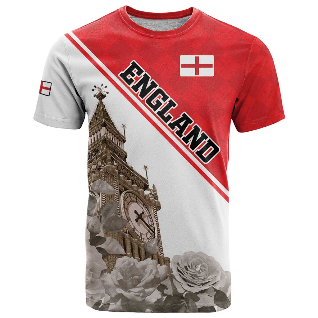 Custom England Rose T-Shirt With Big Ben Graphic Tee