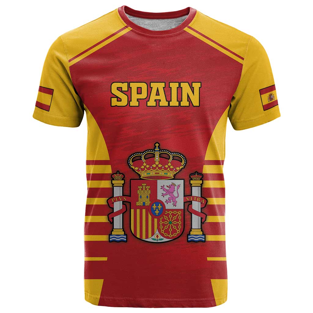 Custom Spain Coat Of Arms T-Shirt Sport Style Graphic Tee