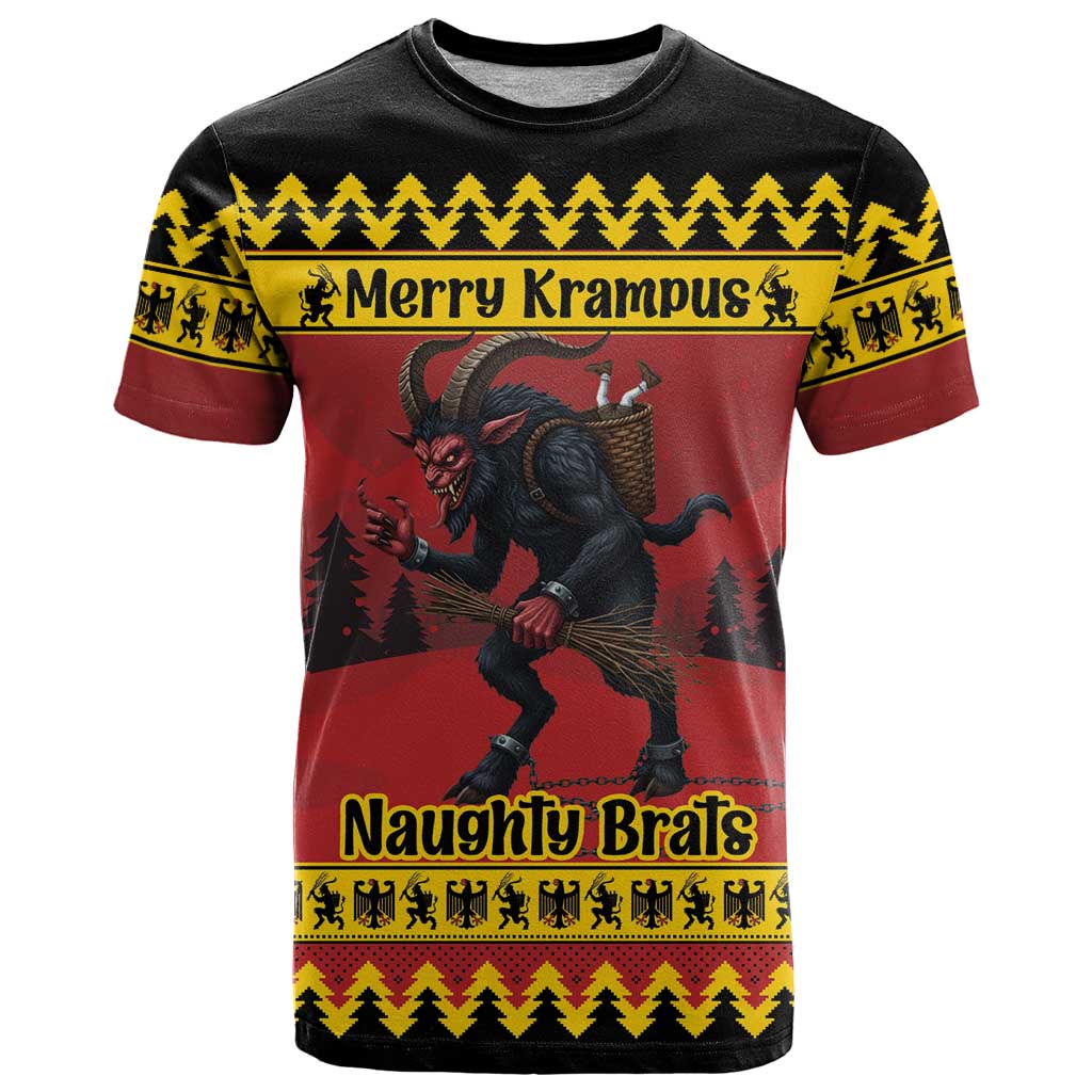 Merry Krampus Germany T-Shirt Frohe Weihnachten Graphic Tee