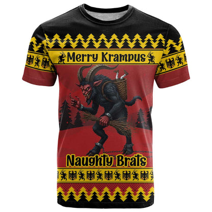 Merry Krampus Germany T-Shirt Frohe Weihnachten Graphic Tee