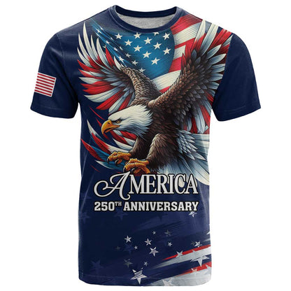 US Navy 250th Anniversary T-Shirt Proudly Served Veteran Graphic Tee