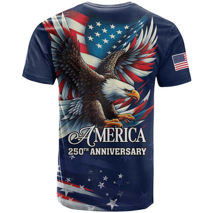 US Navy 250th Anniversary T-Shirt Proudly Served Veteran Graphic Tee