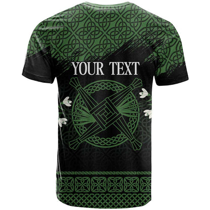 Personalized Imbolc Blessed Celtic Knot T-Shirt Brigids Cross Symbol Graphic Tee