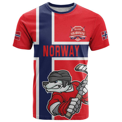 Custom Norway Hockey T-Shirt The Polar Bears Hockey Graphic Tee