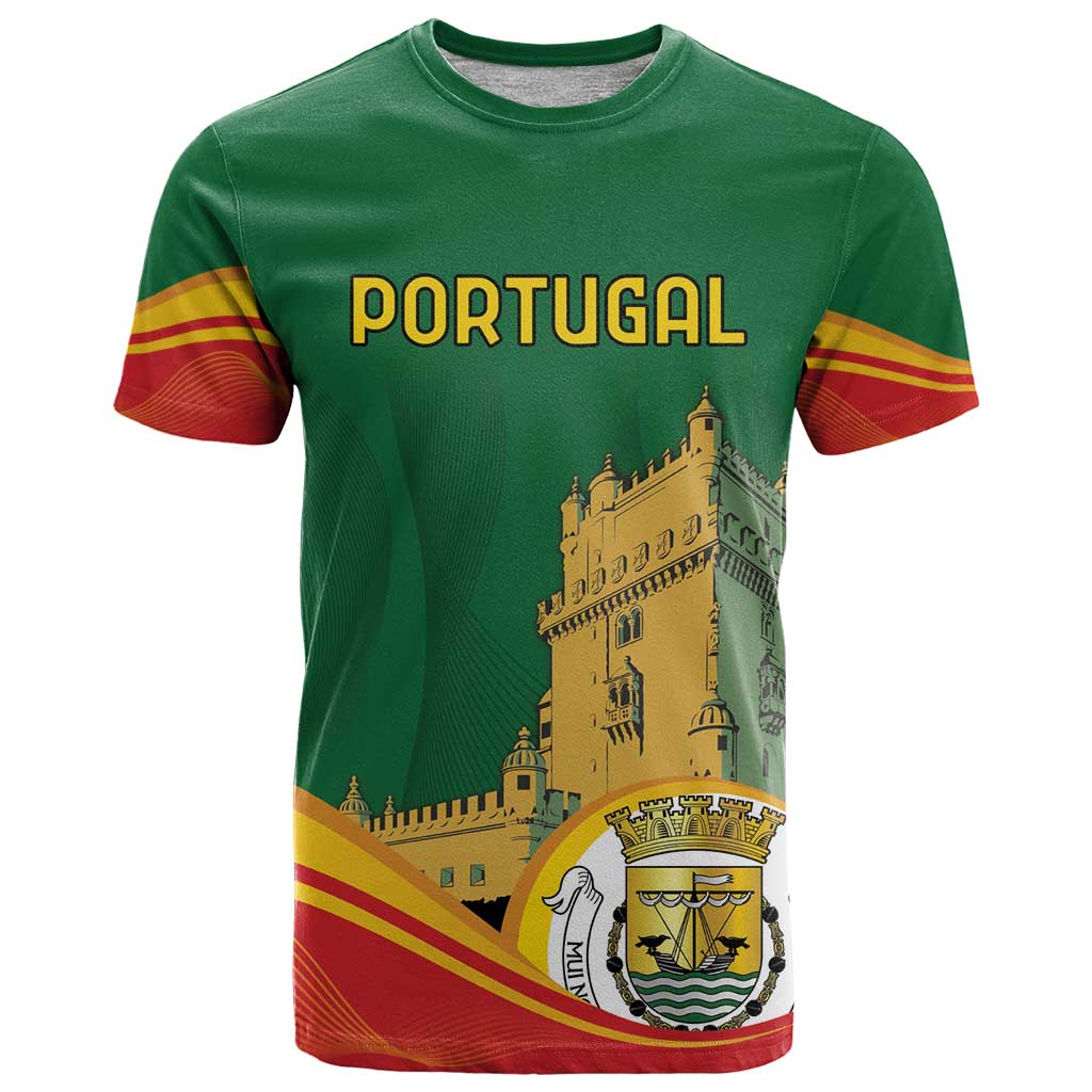 Personalized Portugal Belem Tower T-Shirt Mui Nobre e Sempre Leal Graphic Tee
