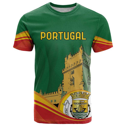 Personalized Portugal Belem Tower T-Shirt Mui Nobre e Sempre Leal Graphic Tee