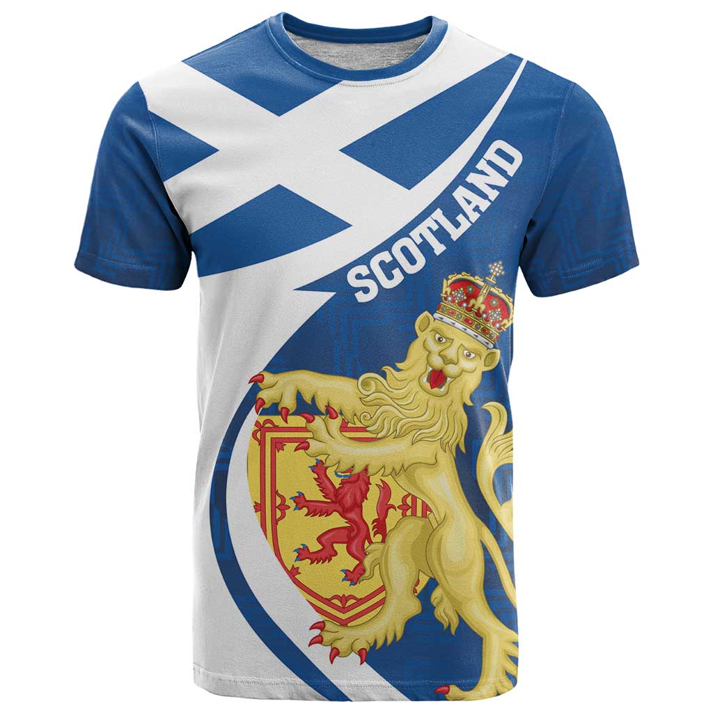 Personalized Scotland T-Shirt Lion Rampant Flag Style Graphic Tee