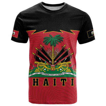 Personalized Haiti 1964 T-Shirt Coat Of Arms Flag Style Graphic Tee