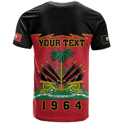 Personalized Haiti 1964 T-Shirt Coat Of Arms Flag Style Graphic Tee