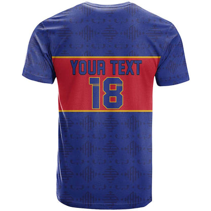 Custom Haiti Football T-Shirt Le Rouge et Bleu Sporty Style Graphic Tee
