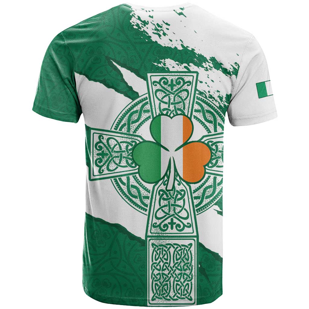 Ireland Celtic Cross T-Shirt Irish Flag Shamrock Graphic Tee