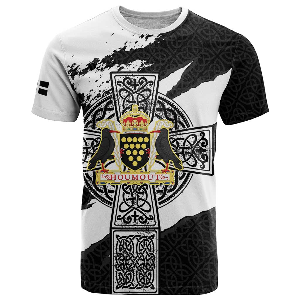 Cornwall Celtic Cross T-Shirt Coat Of Arms Graphic Tee