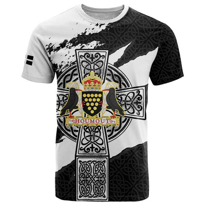 Cornwall Celtic Cross T-Shirt Coat Of Arms Graphic Tee