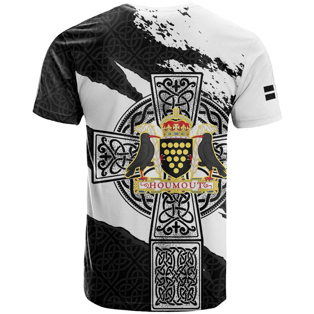 Cornwall Celtic Cross T-Shirt Coat Of Arms Graphic Tee
