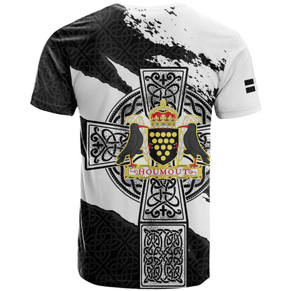 Cornwall Celtic Cross T-Shirt Coat Of Arms Graphic Tee