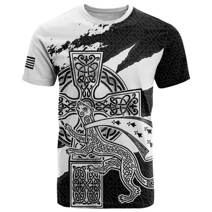 Brittany Celtic Cross T-Shirt Celtic Pattern Graphic Tee