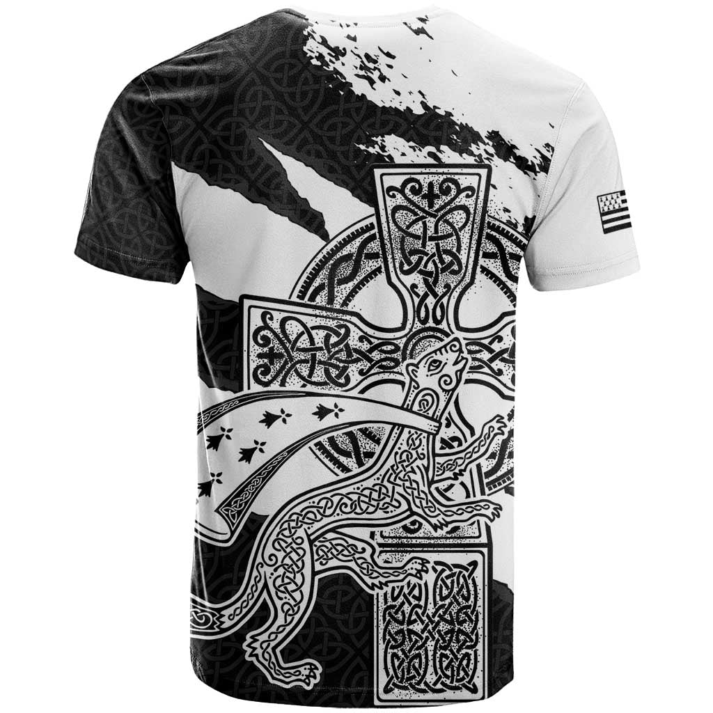 Brittany Celtic Cross T-Shirt Celtic Pattern Graphic Tee