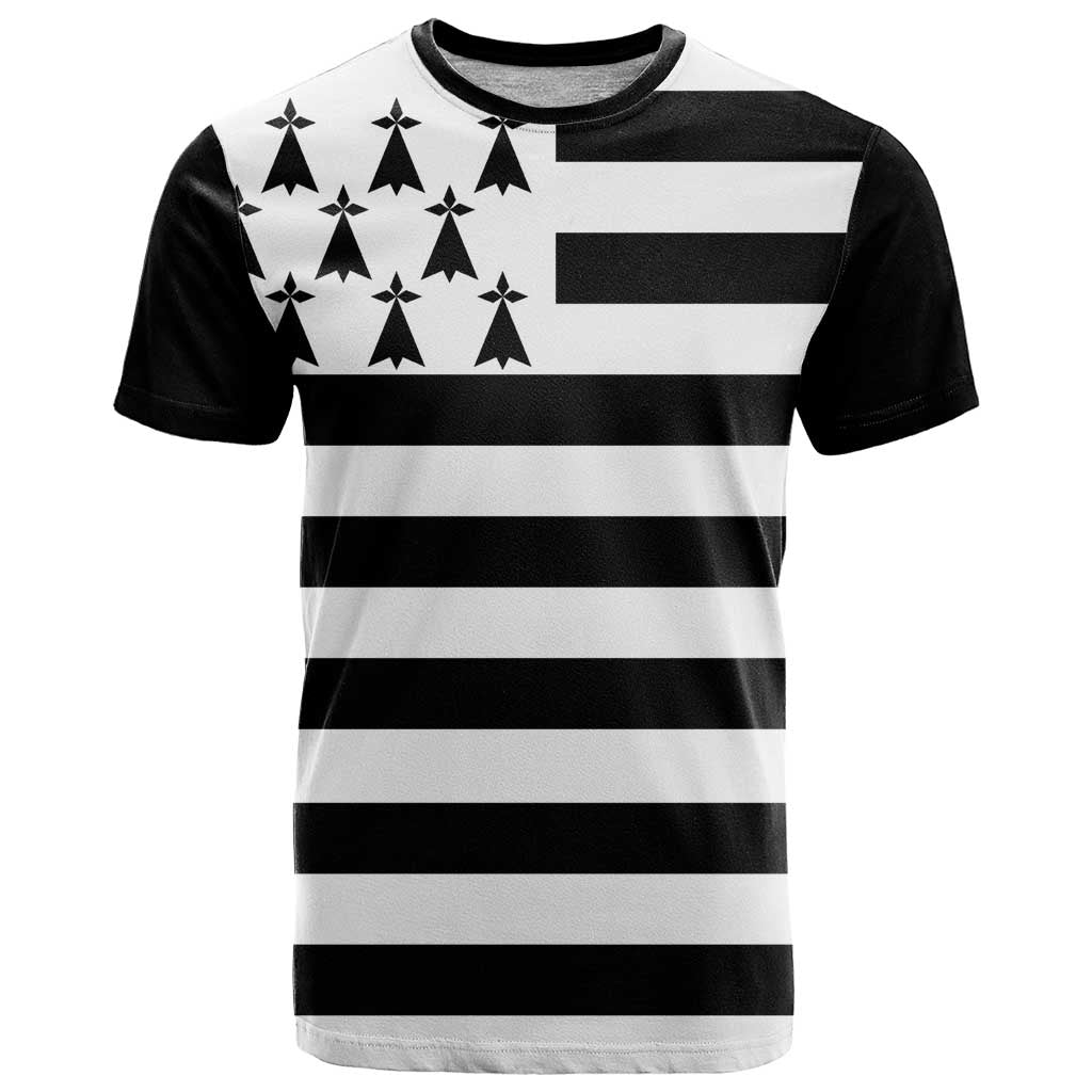 Brittany Flag Style T-Shirt Kentoch Mervel Eget Bezan Saotret Graphic Tee