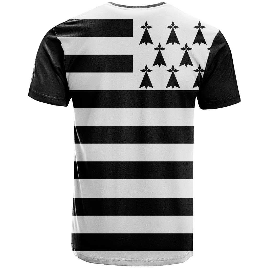 Brittany Flag Style T-Shirt Kentoch Mervel Eget Bezan Saotret Graphic Tee