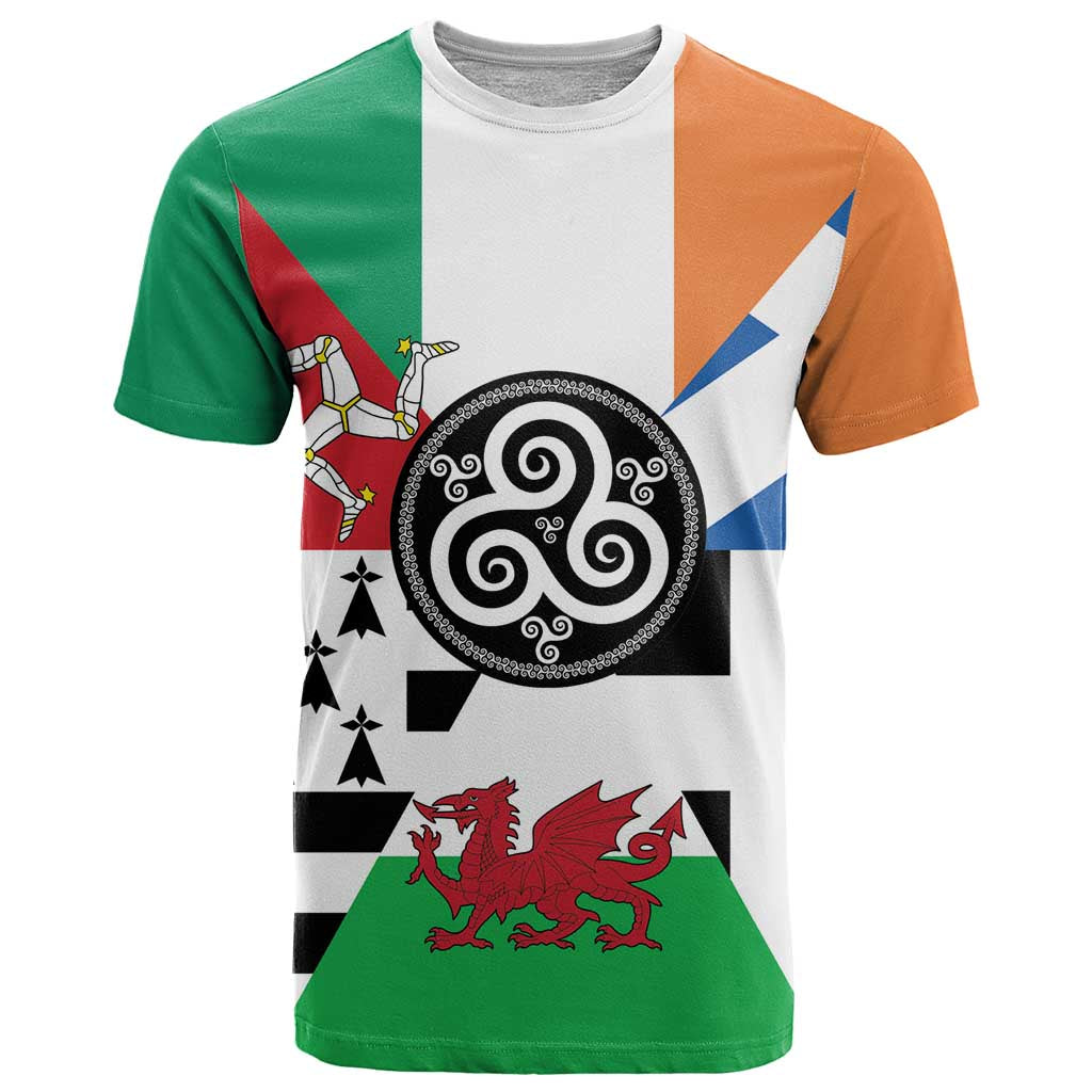 Celtic Nations Flag T-Shirt Six Celtic Countries Heritage Graphic Tee