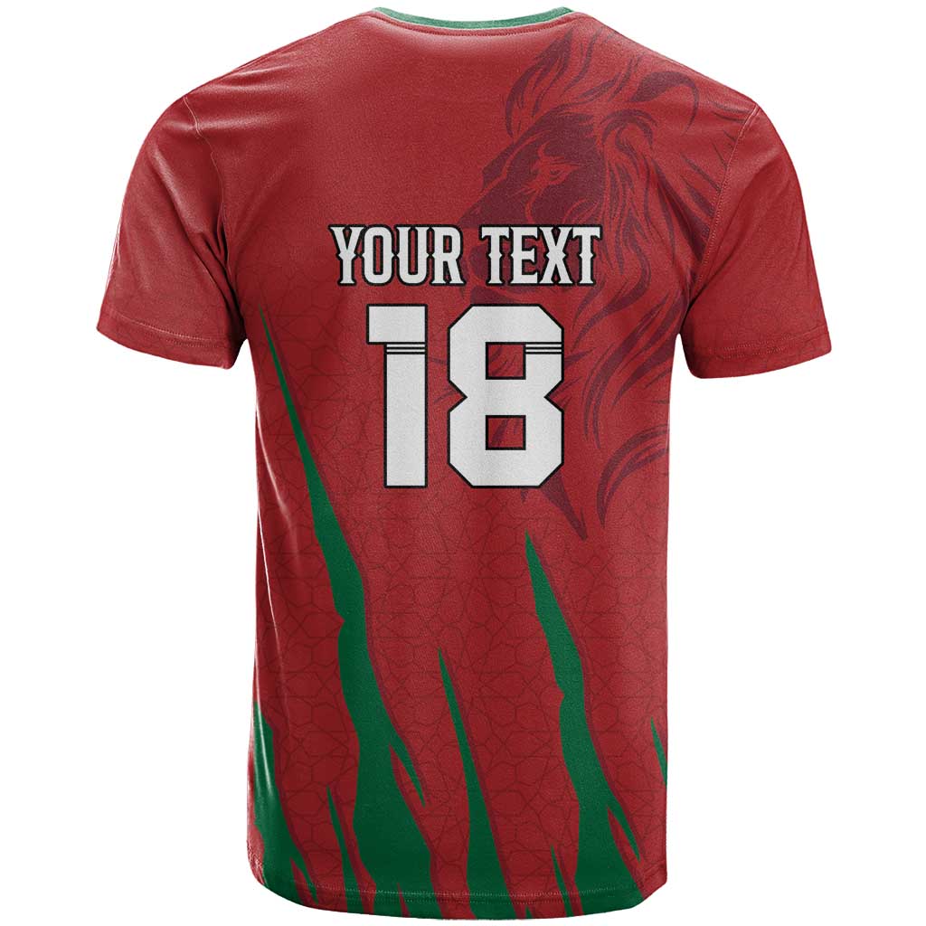 Custom Morocco Football T-Shirt Atlas Lions Road To Champion Graphic Tee