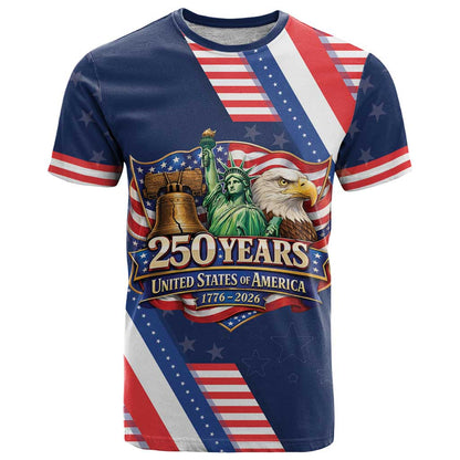 America 250th Anniversary T-Shirt USA 1776-2026 Patriotic Eagle Graphic Tee