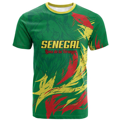 Senegal Football Pride Custom T-Shirt Les Lions de la Teranga Graphic Tee