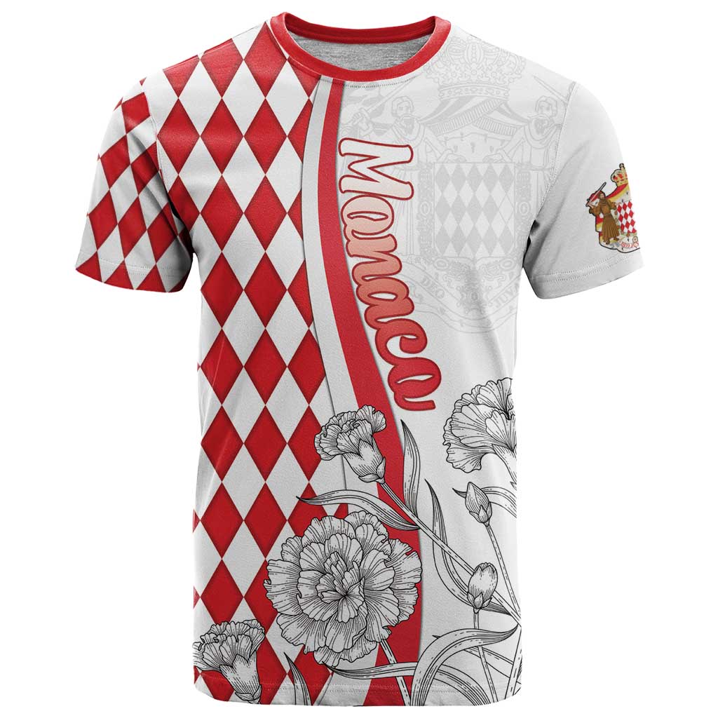 Monaco Deo Juvante T-Shirt Lozenge Flag Style Graphic Tee