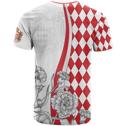 Monaco Deo Juvante T-Shirt Lozenge Flag Style Graphic Tee