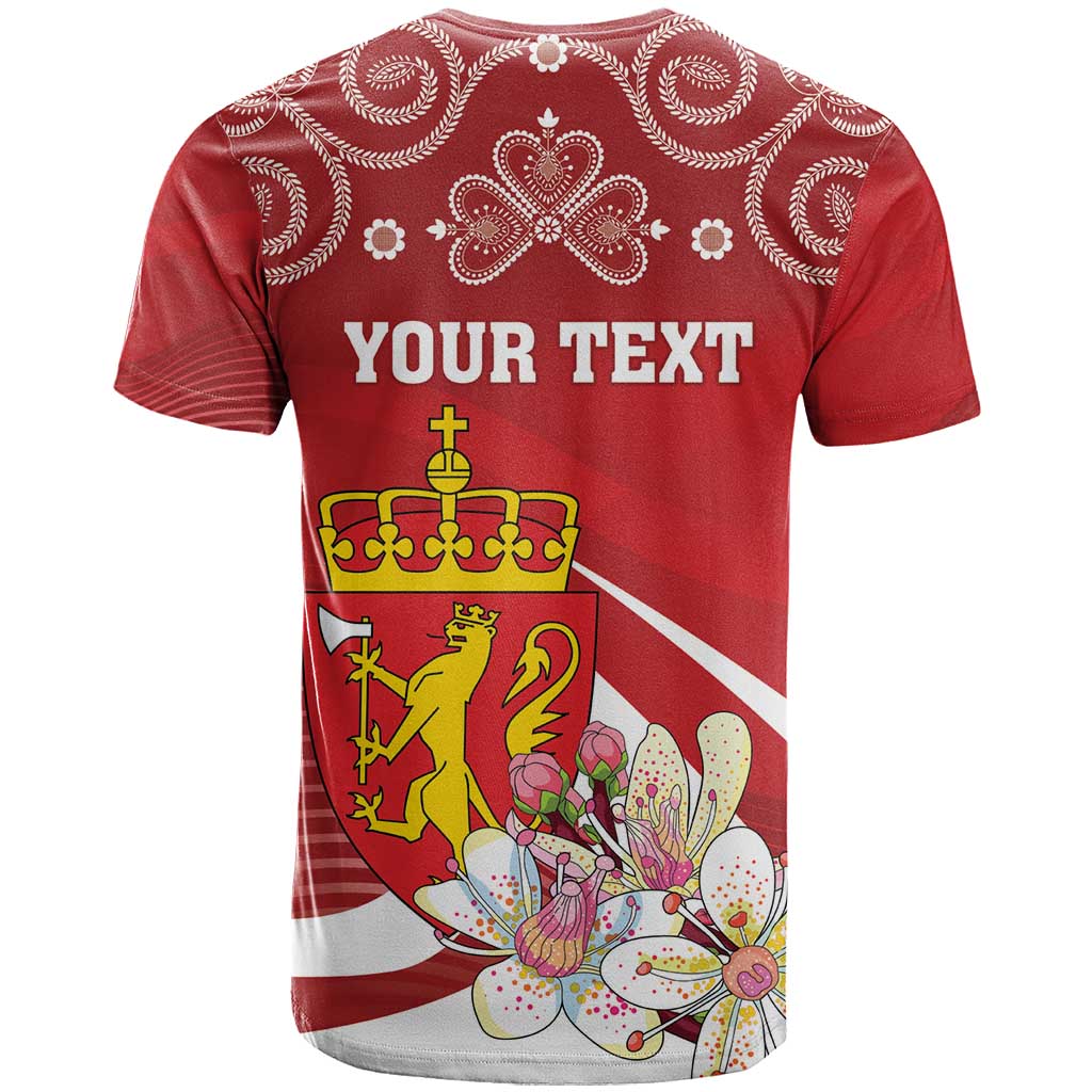 Personalized Norway Constitution Day T-Shirt Norwegian Lion Pyramidal Saxifrage Graphic Tee