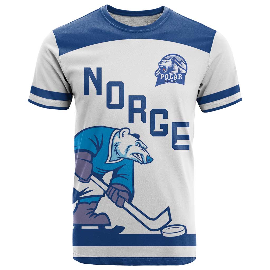 Custom Norway Hockey T-Shirt Norge Polar Bears Graphic Tee