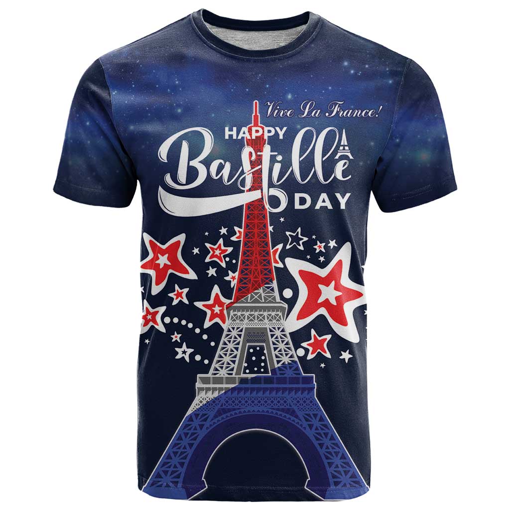 Personalized Happy Bastille Day T-Shirt Vive la France! Graphic Tee