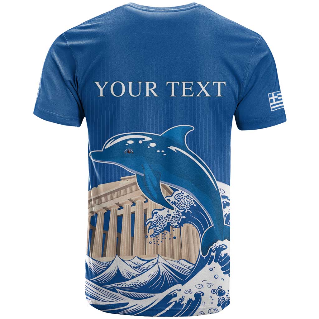 Personalized Greece Independence Day T-Shirt Parthenon Eleftheria i Thanatos Graphic Tee