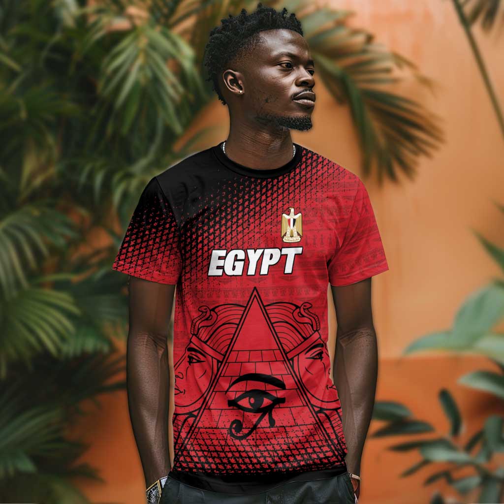 Custom Egypt Football T-Shirt The Pharaohs Eye of Horus Graphic Tee