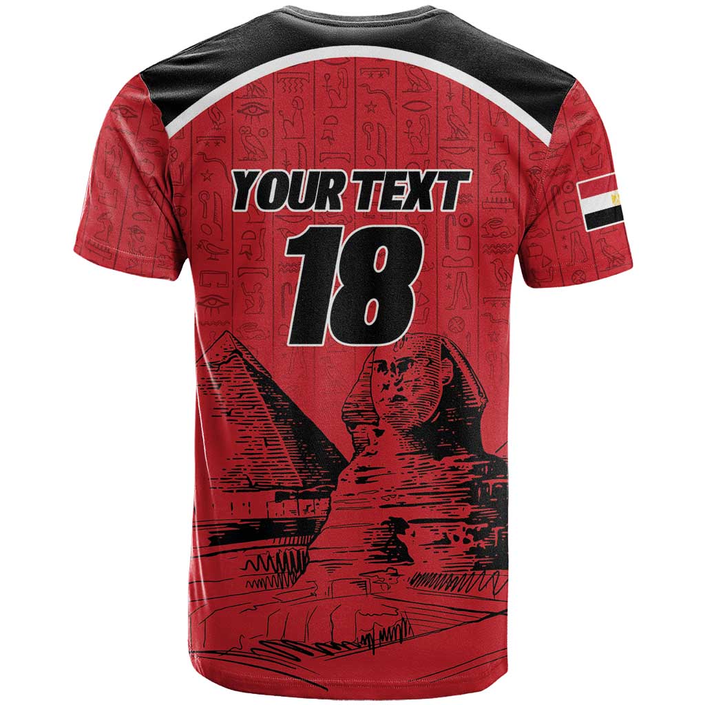 Custom Egypt Football T-Shirt Pharaohs Heritage Pyramid Graphic Tee