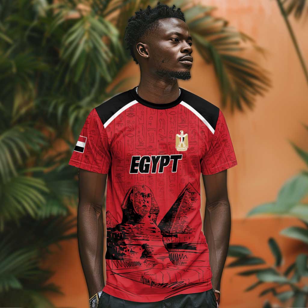 Custom Egypt Football T-Shirt Pharaohs Heritage Pyramid Graphic Tee