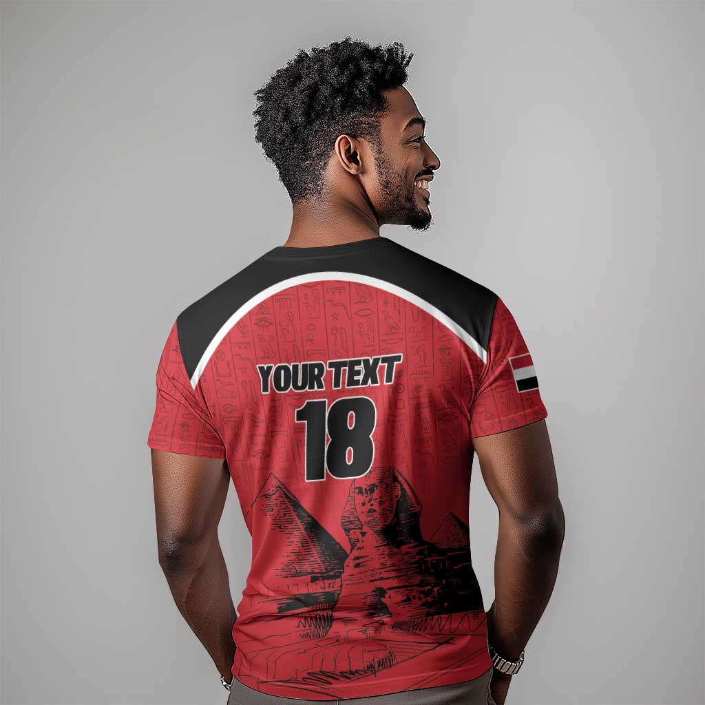Custom Egypt Football T-Shirt Pharaohs Heritage Pyramid Graphic Tee