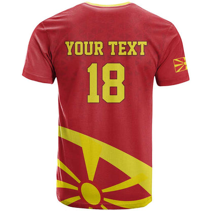 Custom North Macedonia Ice Hockey T-Shirt Go Champion Graphic Tee