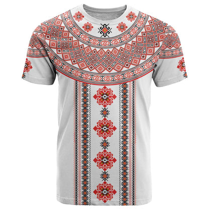 Bulgarian Embroidery Style Seamless Pattern T-Shirt Graphic Tee