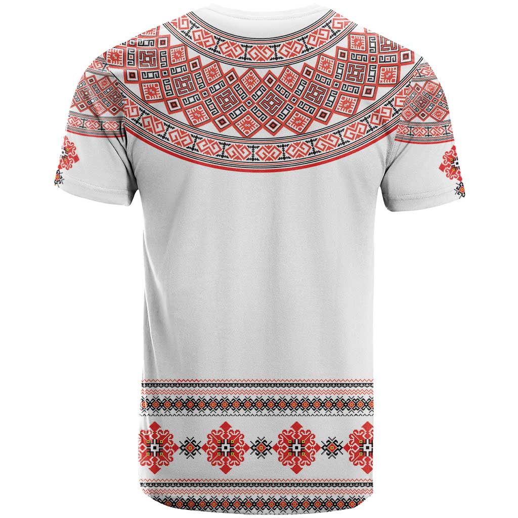 Bulgarian Embroidery Style Seamless Pattern T-Shirt Graphic Tee