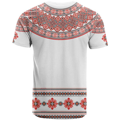 Bulgarian Embroidery Style Seamless Pattern T-Shirt Graphic Tee