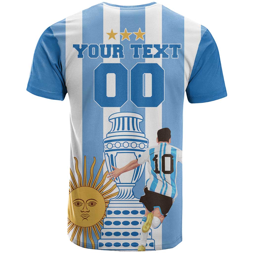Custom Argentina Football T-Shirt Go Champions 2024 Graphic Tee