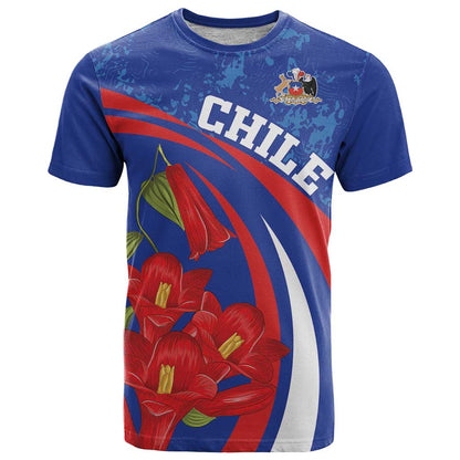 Custom Chile Lapageria T-Shirt With Grunge Style Graphic Tee