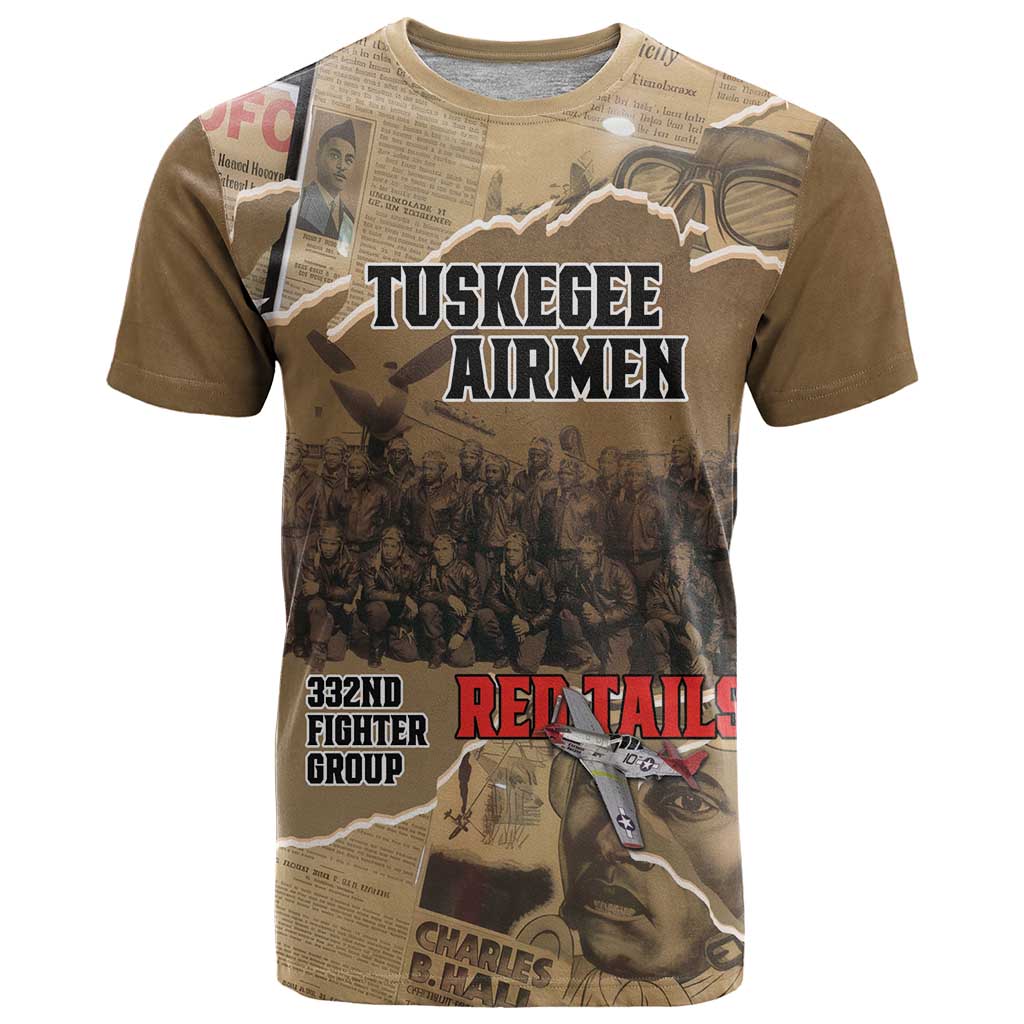 Tuskegee Airmen Tribute T-Shirt Black History Air Force Graphic Tee