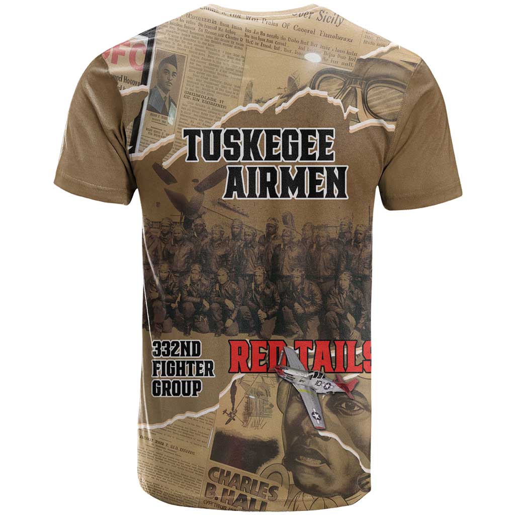 Tuskegee Airmen Tribute T-Shirt Black History Air Force Graphic Tee